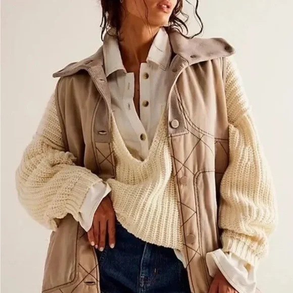 Free People We The Free Waxed Vest - Picture 2 of 6